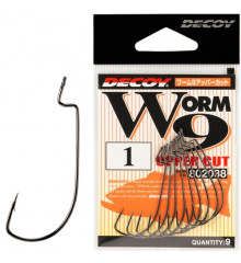 Decoy Worm 9 Upper Cut Hook 1/0, 9pcs