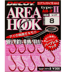 Крючок Decoy Area Hook II Red #8, 8шт.