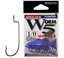 Decoy Worm 5 Offset 6 Hook, 9pcs