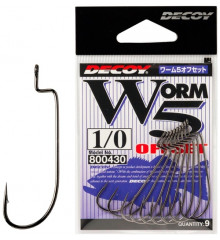 Decoy Worm 5 Offset 1/0 Hook, 9pcs