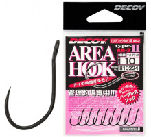 Decoy Area Hook II Mat Black # 6 black, 8pcs