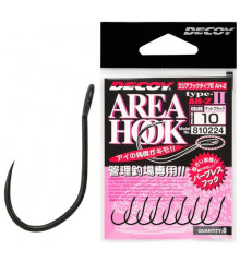 Decoy Area Hook II Mat Black # 6 black, 8pcs