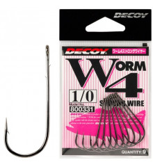 Крючок Decoy Worm 4 Strong Wire 1/0, 9 шт