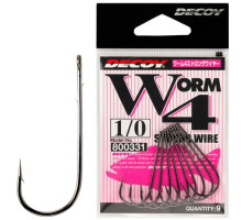 Крючок Decoy Worm 4 Strong Wire 2/0, 9 шт