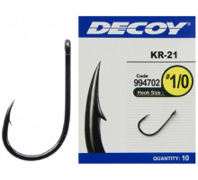 Decoy Hook KR-21 Black Nickeled # 1, 10 pcs.