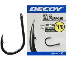 Гачок Decoy KR-22 Black Nickeled #6 (12 шт/уп)