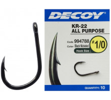 Decoy Hook KR-22 Black Nickeled # 6, 12 pcs.