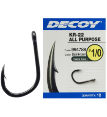 Крючок Decoy KR-22 Black Nickeled #5, 12 шт.