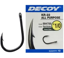 Гачок Decoy KR-22 Black Nickeled #2 (10 шт/уп)