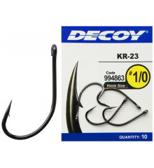 Крючок Decoy KR-23 Black Nickeled #6, 12 шт.
