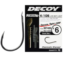 Гачок Decoy K-105 Live Bait Light #8 (12 шт/уп)