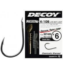 Крючок Decoy K-105 Live bait light #6, 12шт.