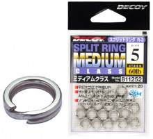Кольцо заводное Decoy Split Ring 5, 60lb, 20 шт.
