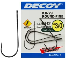 Гачок Decoy KR-29 WORM ROUND-FINE #1 (5 шт/уп)