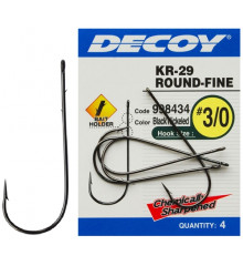 Decoy Hook KR-29 WORM ROUND-FINE # 2/0, 4 pcs.