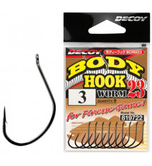 Крючок Decoy Worm 23 Body Hook 6, 9 шт