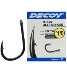 Decoy Hook KR-22 Black Nickeled # 1, 10 pcs.