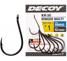 Крючок Decoy KR-30 RINGED MULTI #5, 8 шт.