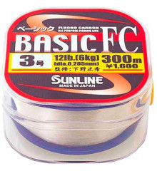 Fluorocarbon Sunline Basic FC 300m 0.205mm # 1.5 6LB / 3kg