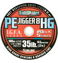 Шнур Sunline PE JIGGER 8 HG 100м 0.285 мм 50LB