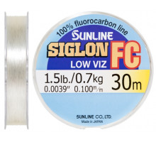 Fluorocarbon Sunline SIG-FC 30m 0.10mm 1.5lb / 0.7kg hooked