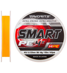 Шнур Favorite Smart PE 4x 150м (оранж.) #0.6/0.132мм 4кг/9lb