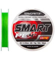 Шнур Favorite Smart PE 4x 150м (салат.) #2.5/0.256 мм 13кг