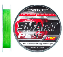 Шнур Favorite Smart PE 4x 150м (салат.) #0.4/0.104 мм 3кг