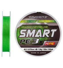 Cord Favorite Smart PE 3x 150m (l.green) # 0.2 / 0.076mm 4lb / 1.9kg