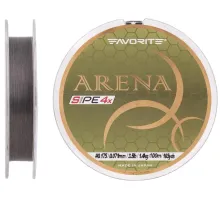 Cord Favorite Arena PE 4x 100m (silver gray) # 0.175 / 0.071mm 3.5lb / 1.4kg