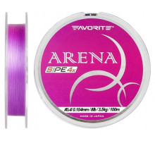 Шнур Favorite Arena PE 4x 150m (purple) #0.175/0.071mm 3.5lb/1.4kg