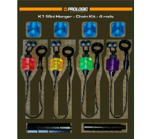Prologic K1 Mini Hanger - Chain Kits 4 rod red/yellow/green/blue/purple