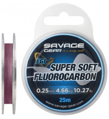 Флюорокарбон Savage Gear Super Soft EGI 25m 0.25mm 4.66kg Pink