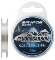 Fluorocarbon Savage Gear Semi-Soft Seabass 30m 0.25mm 3.66kg Clear