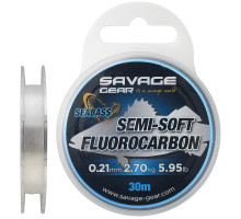 Флюорокарбон Savage Gear Semi-Soft Seabass 30m 0.32mm 5.51kg Clear
