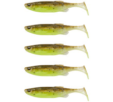 Силікон Savage Gear Fat Minnow T-Tail 75mm 5.0g Green Pearl Yellow (5 шт/уп)