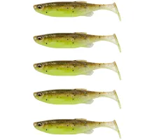 Силікон Savage Gear Fat Minnow T-Tail 75mm 5.0g Green Pearl Yellow (5 шт/уп)