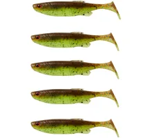 Silicone Savage Gear Fat Minnow T-Tail 105mm 11.0g Chartreuse Pumpkin (5 pcs/pack)