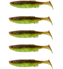 Силикон Savage Gear Fat Minnow T-Tail 105mm 11.0g Chartreuse Pumpkin (5 шт/уп)