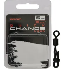 Вертлюжок с застежкой Brain Quick Change Lock 15mm (10 шт/уп) SGCA-8030-15