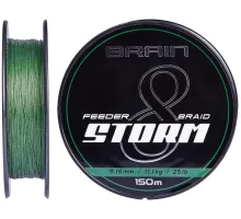 Шнур Brain Storm 8X (green) 150m 0.16mm 25lb/11.1kg