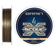 Шнур Brain Scout 4X 150m (camo) 0.100mm 5.8kg