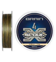 Шнур Brain Scout 4X 150m (camo) 0.128mm 7.2kg