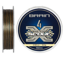 Шнур Brain Scout 4X 150m (camo) 0.148mm 8.6kg