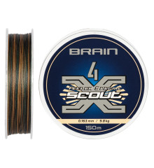 Шнур Brain Scout 4X 150m (camo) 0.163mm 9.8kg