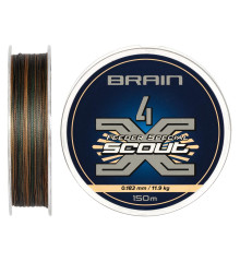 Шнур Brain Scout 4X 150m (camo) 0.183мм 11.9kg