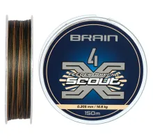 Шнур Brain Scout 4X 150m (camo) 0.205мм 14,6kg