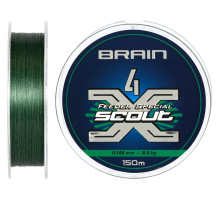 Шнур Brain Scout 4X 150m (deep green) 0.148mm 8.6kg