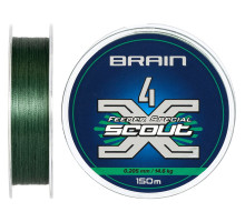 Шнур Brain Scout 4X 150m (deep green) 0.205mm 14.6kg