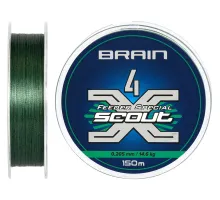 Шнур Brain Scout 4X 150m (deep green) 0.205mm 14.6kg